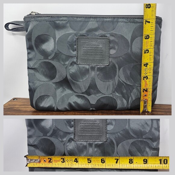 Coach Gateway Signature Zipper Cosmetic Pouch F77321 For Weekender Bag Gray - Picture 11 of 11